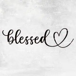 Nalepka za avto Blessed in srce