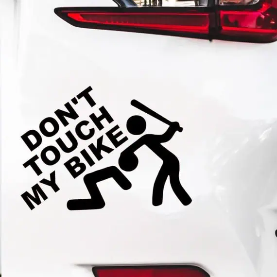 Nalepka za avto Don’t touch my bike