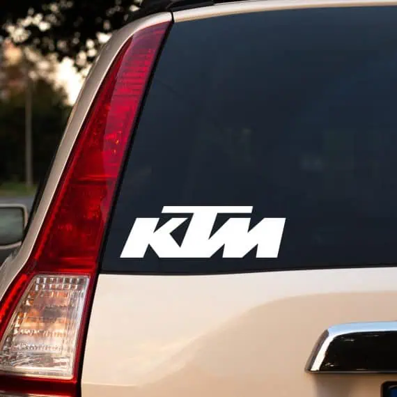Nalepka za avto KTM za motoriste