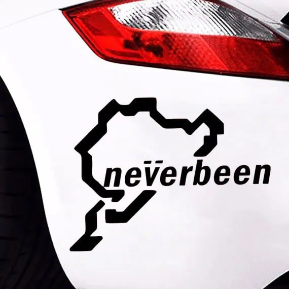 Nalepka za avto Neverbeen v slogu Nürburgringa