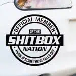 Nalepka za avto Official member of the Shitbox Nation