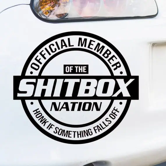 Nalepka za avto Official member of the Shitbox Nation