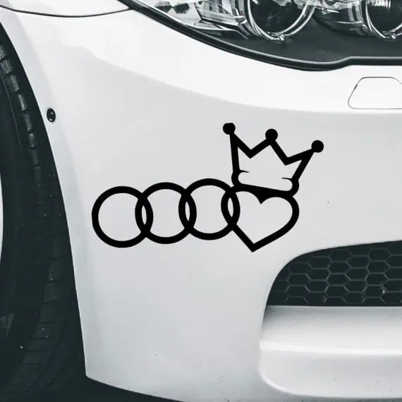 Nalepka za avto logo AUDI kraljica