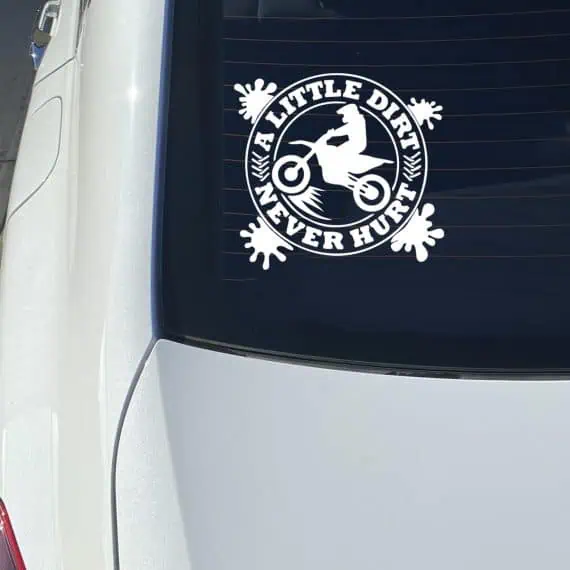 Nalepka za avto motocross A little dirt never hurt