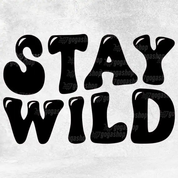 Nalepka za avto z napisom Stay Wild