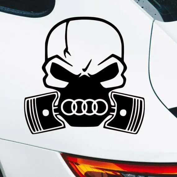Nalepke Lobanja z gasmasko in AUDI logotom