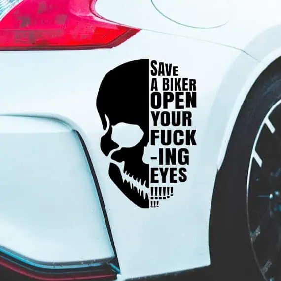 Nalepke Save a Biker Open your Fucking Eyes