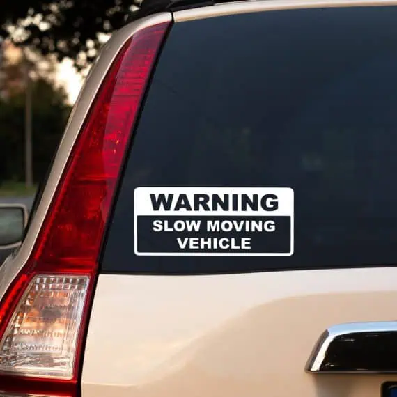 Nalepke WARNING Slow Vehicle Moving