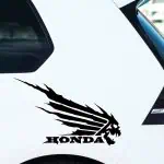 Nalepke lobanja v ognju z napisom HONDA
