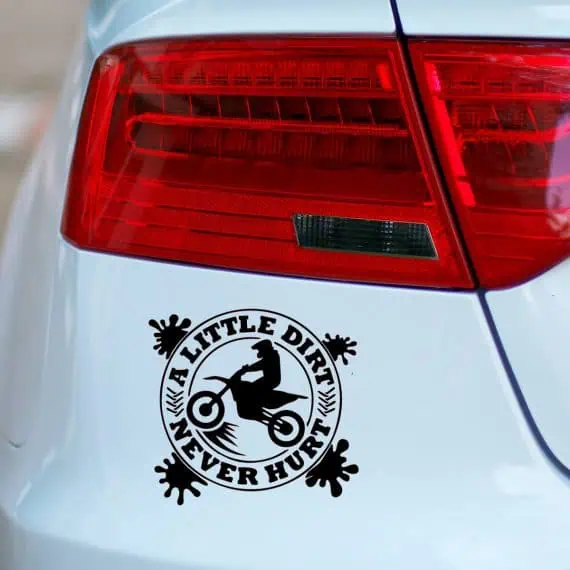 Nalepke motocross A little dirt never hurt