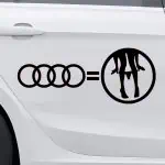 Nalepke za avto Audi je enako vroča ženska
