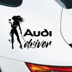 Nalepke za avto Audi lady driver