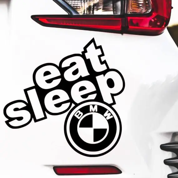 Nalepke za avto BMW eat sleep