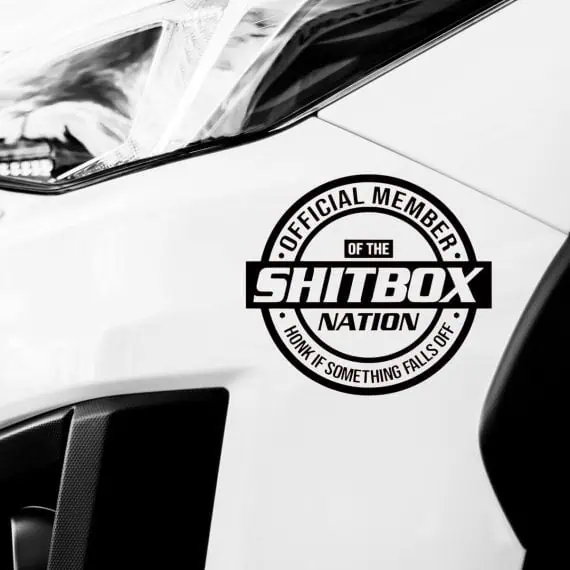 Nalepke za avto Official member of the Shitbox Nation