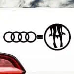 Nalepke za avtomobil Audi je enako vroča ženska