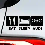 Nalepke za avtomobile EAT SLEEP AUDI