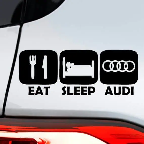 Nalepke za avtomobile EAT SLEEP AUDI
