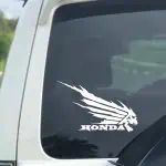 Nalepke za avtomobile in motoriste lobanja v ognju z napisom HONDA