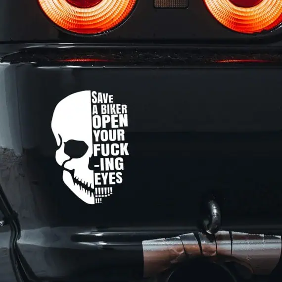 Save a Biker Open your Fucking Eyes nalepka za motoriste