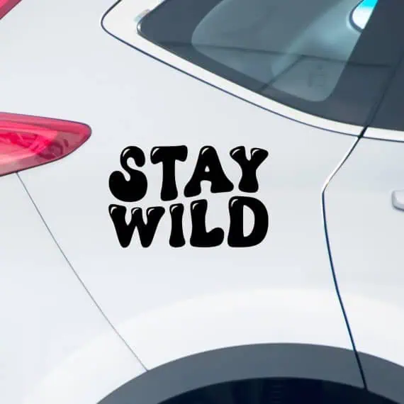 Stay Wild nalepka z napisom za avto