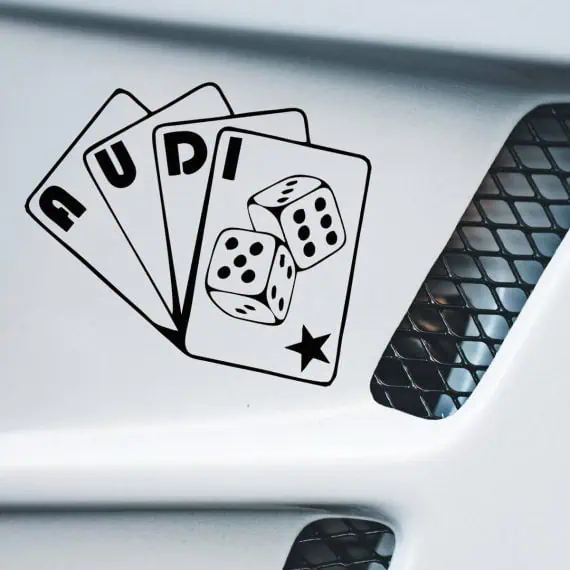 avto nalepka AUDI karte