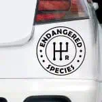 avto nalepka Endangered species ročni menjalnik
