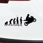 avto nalepka evolucija motorista