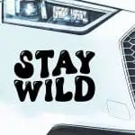 nalepka z napisom Stay Wild