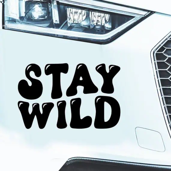 nalepka z napisom Stay Wild