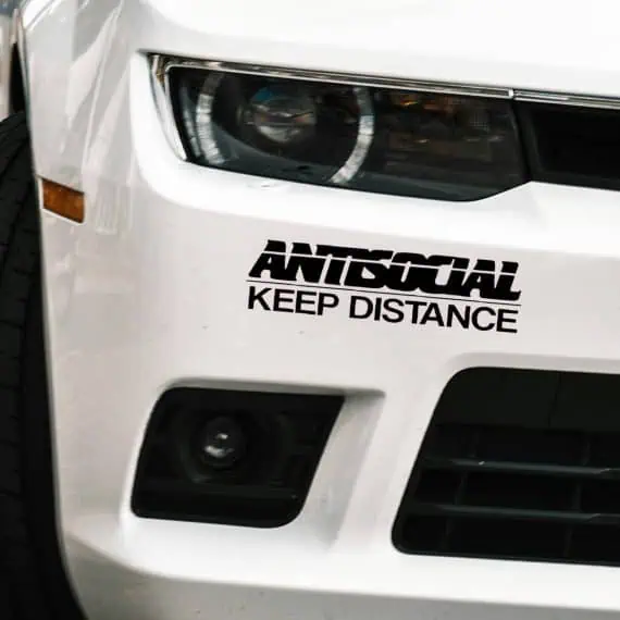 Nalepka Antisocial Keep Distance