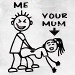 Nalepka Me Your Mum