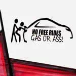 Nalepka No free rides – gass or ass