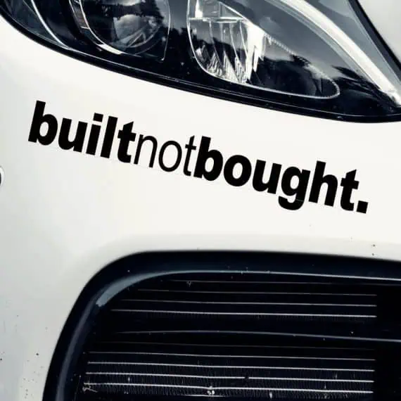 Nalepka za avto builtnotbought.