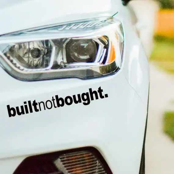 Nalepke za avtomobil builtnotbought.