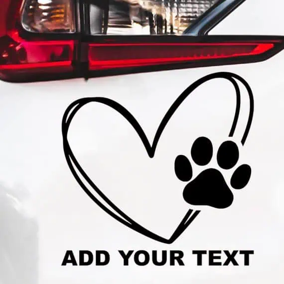 Nalepka tačka za avtomobile s srcem