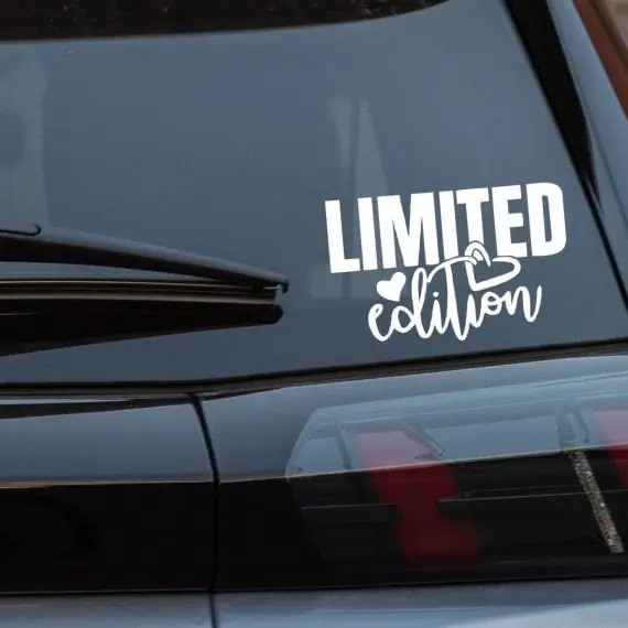 Nalepka z napisom limited edition