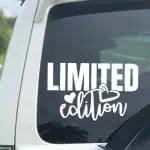 Nalepka za avto z napisom limited edition