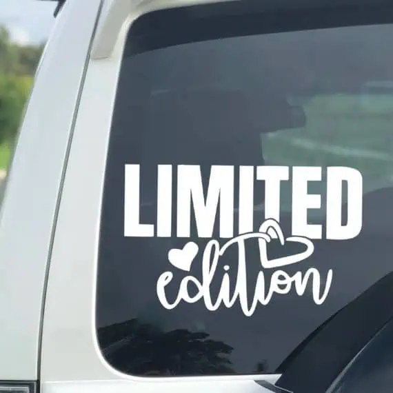 Nalepka za avto z napisom limited edition