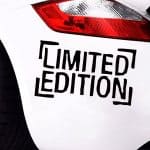 Nalepke za avto z napisom Limited Edition