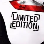 Nalepke za avto z napisom Limited Edition
