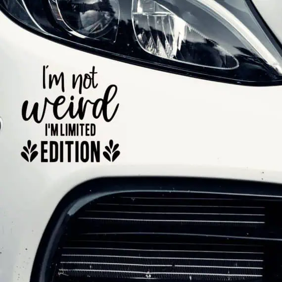 avto nalepka I'm Not Weird I'm Limited