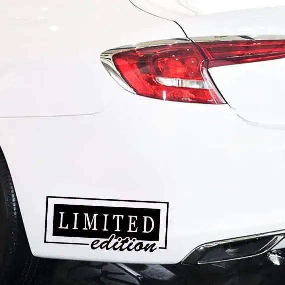 limited edition nalepka z napisom za avtomobile