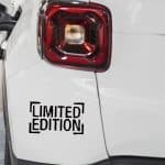napis Limited Edition nalepka za avto