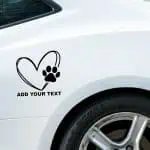 tačka za avtomobile s srcem nalepka