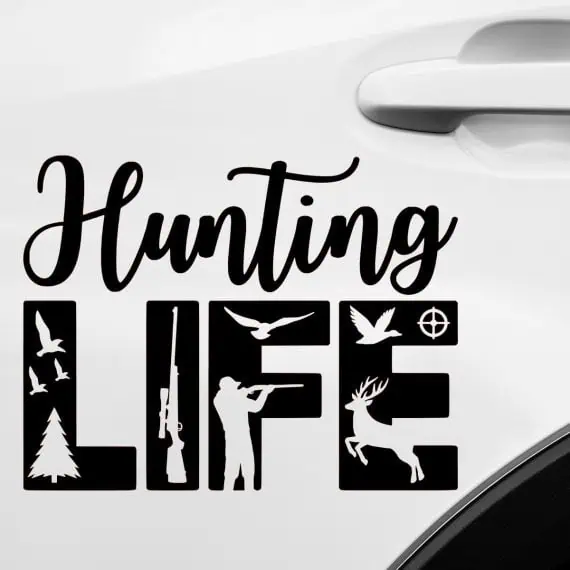 Avto Nalepka Hunting LIFE