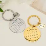 Graviran personaliziran obesek za ključe s sliko zlat in rožnato gold