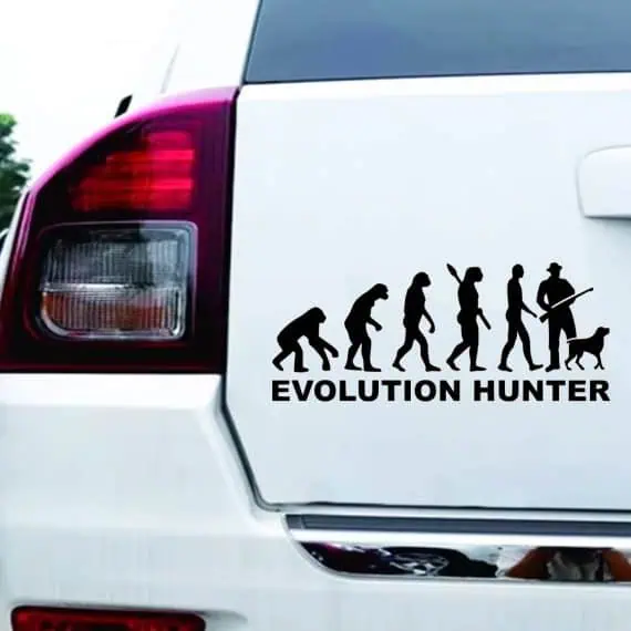 Lovska nalepka evolucija lovcev