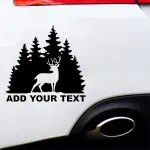 Lovska nalepka jelen in smreke