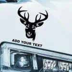 Lovska nalepka jelenova glava z rogovi