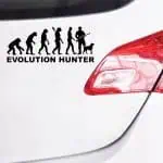 Lovska nalepka za avto evolucija lovcev